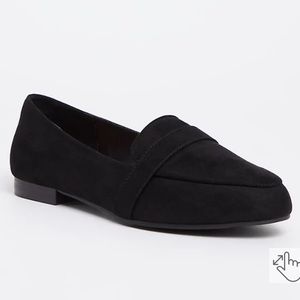 Torrid Black Faux Suede Loafers
